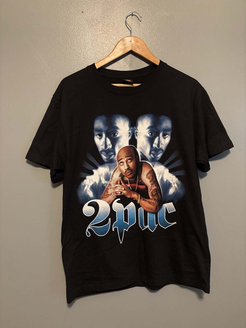 Rock Yeah Tupac Graphic T-Shirt Black
